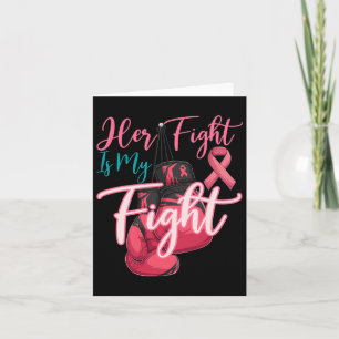 Hennes kamp är min Rosa Ribbon Breast Cancer Aw Kort