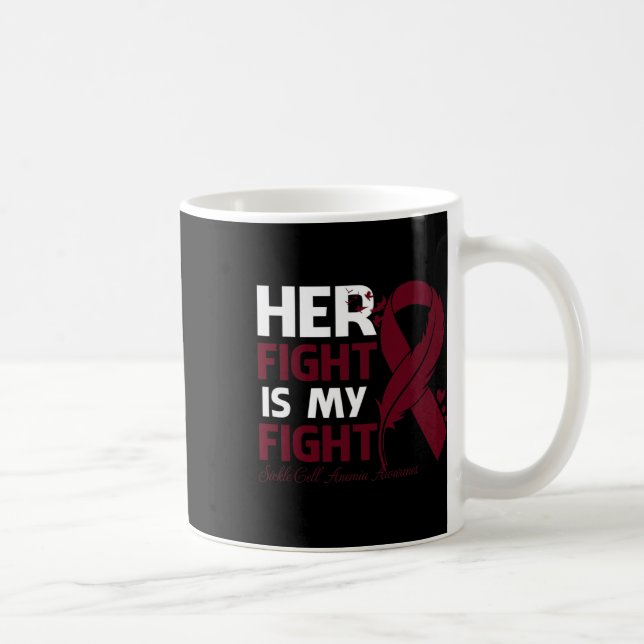 Hennes kamp är min "Sickle Cell Anemia Awareness" Kaffemugg (Höger)