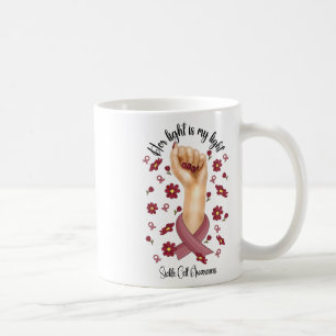 Hennes kamp är min "Sickle Cell Awareness Burgun" Kaffemugg