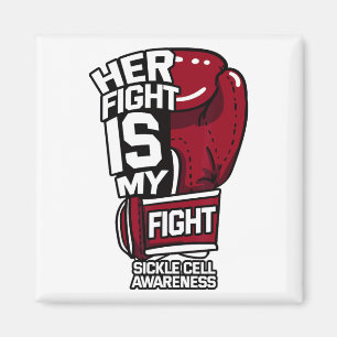 Hennes kamp är min "Sickle Cell Awareness Burgun" Magnet