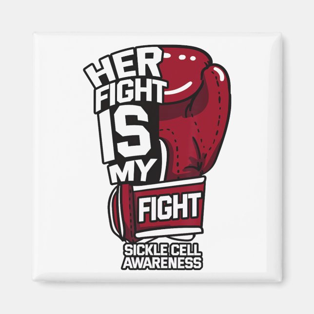Hennes kamp är min "Sickle Cell Awareness Burgun" Magnet (Framsidan)