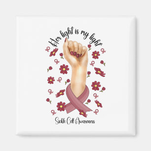 Hennes kamp är min "Sickle Cell Awareness Burgun" Magnet