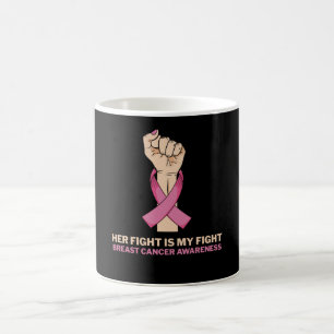 Hennes kamp är mitt stöd för bröstcancerfamiljen kaffemugg