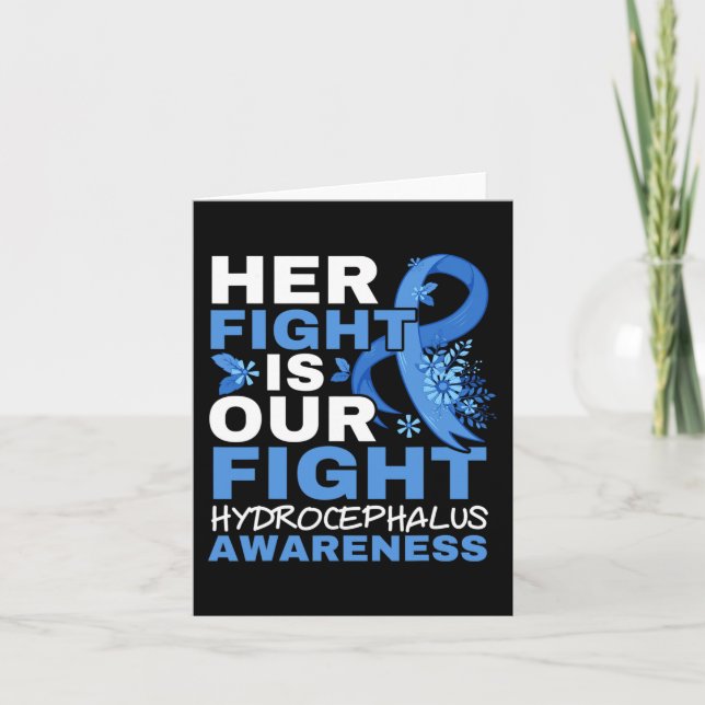 Hennes kamp är vår kamp Brain Tumor Hydrocephalus  Kort (Framsida)