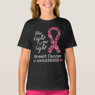 Hennes kamp är vår kamp Bröstcancermedvetenhet T Shirt