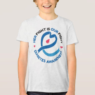 Hennes kamp är vår kamp – Diabetesmedvetenhet T Shirt