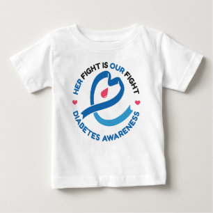Hennes kamp är vår kamp – Diabetesmedvetenhet T Shirt