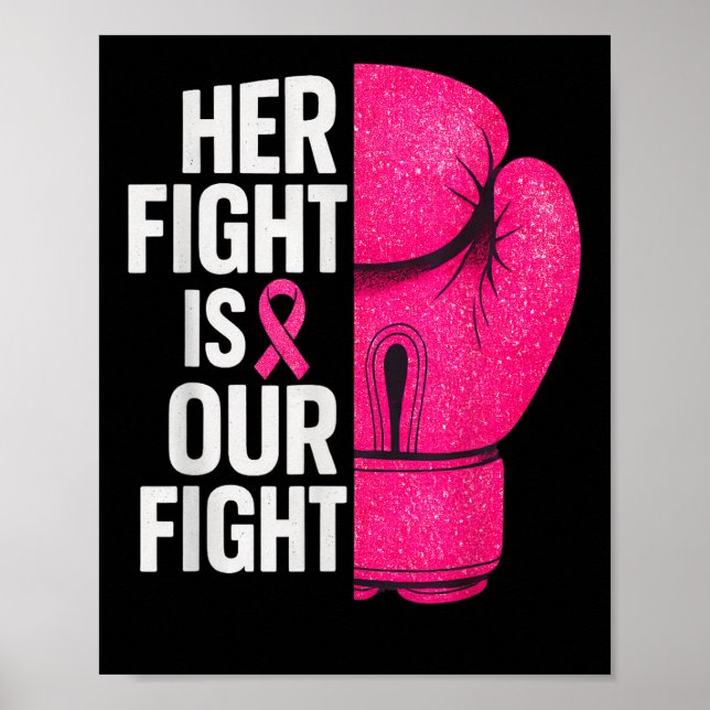 Hennes kamp är vår kamp för att bota brösthandskar poster (Framsidan)