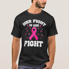 Hennes kamp är vår kamp för inspirerande bröstcanc t shirt