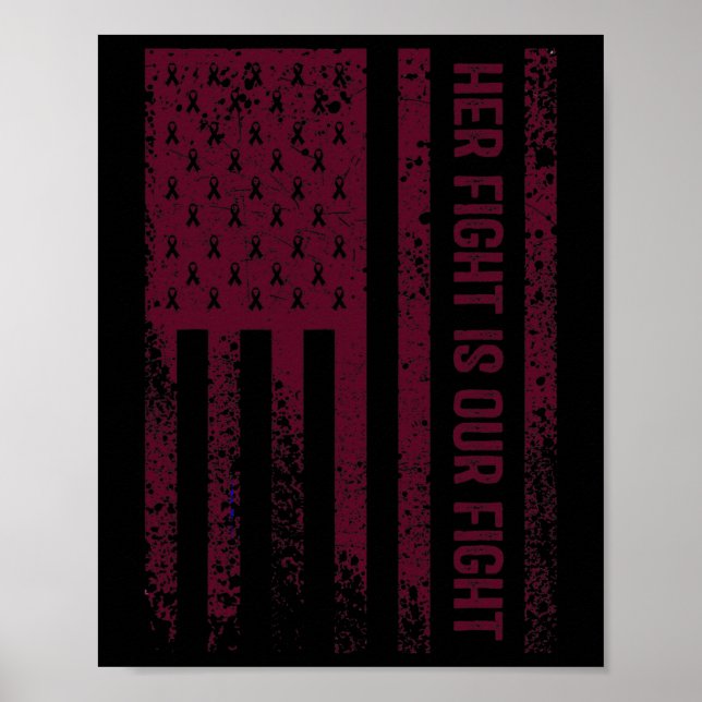 Hennes kamp är vår kamp Medvetenhet om hjärnaneury Poster (Framsidan)