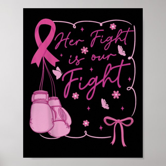 Hennes kamp är vår kamp mot bröstcancer. poster (Framsidan)