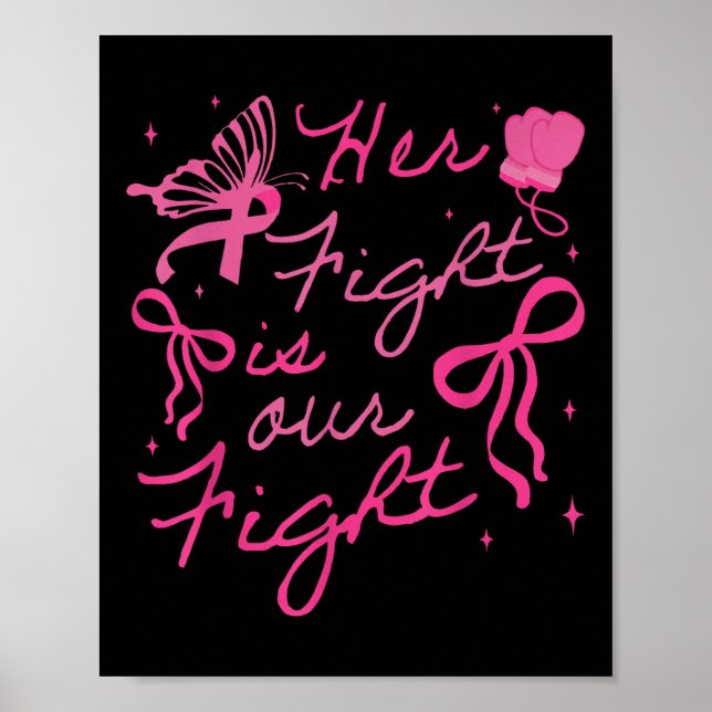 Hennes kamp är vår kamp mot bröstcancer. poster (Framsidan)