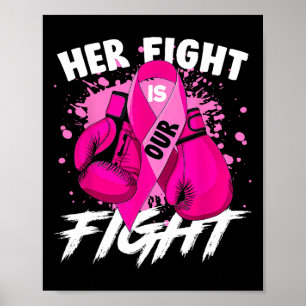 Hennes kamp är vår kamp mot bröstcancermedvetande  poster