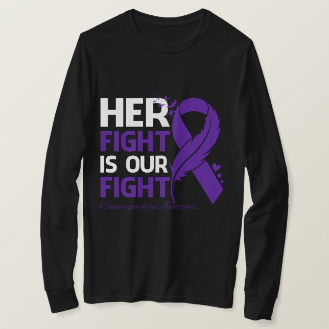 Hennes kamp är vår kamp mot CRANIOSYNOSTOSIS AWARE T Shirt (Design framsida)