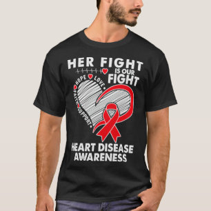 Hennes kamp är vår kamp mot hjärt- och kärlsjukdom t shirt