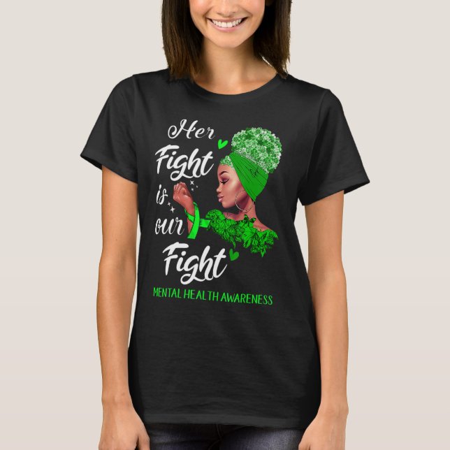 Hennes kamp är vår kamp mot psykisk hälsa t shirt (Framsida)