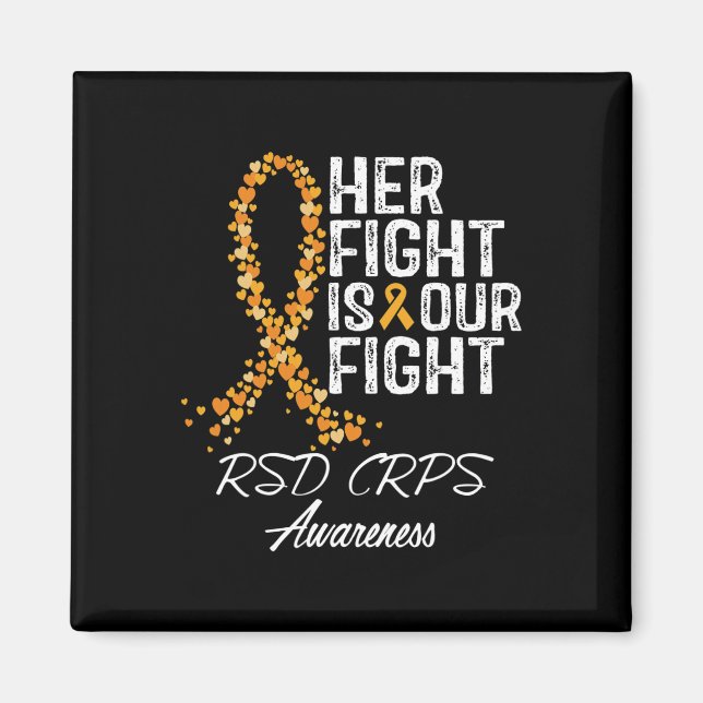 Hennes kamp är vår kamp mot RSD Crps Awareness 2 Magnet (Framsidan)
