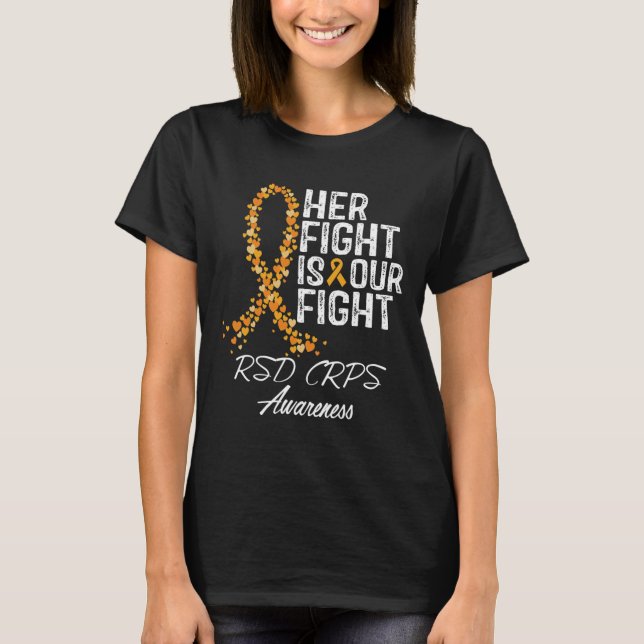 Hennes kamp är vår kamp mot RSD Crps Awareness 2 T Shirt (Framsida)