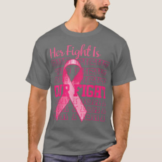 Hennes kamp är vår Rosa Ribbon Breast Cancer A T Shirt