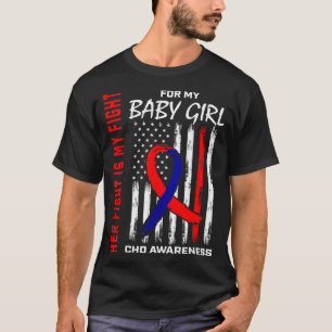 Hennes kamp babyflicka Chd medvetenhet amerikansk T Shirt