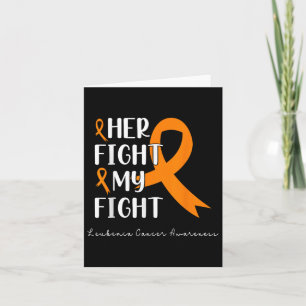 Hennes kamp min Orange Ribbon Leukemi Cancer A Kort