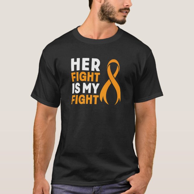Hennes kamp mot min fru Warrior Många Sclerosis A T Shirt (Framsida)