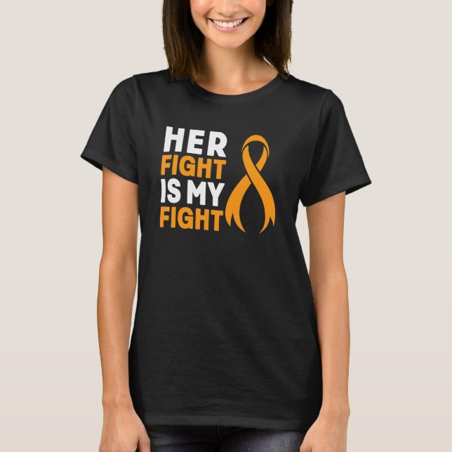 Hennes kamp mot min fru Warrior Många Sclerosis A T Shirt (Framsida)