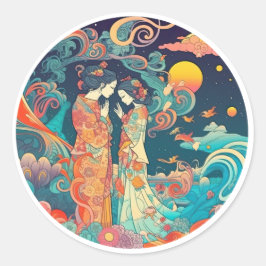 Hennes Kärlek, hennes sätt Runt Klistermärke