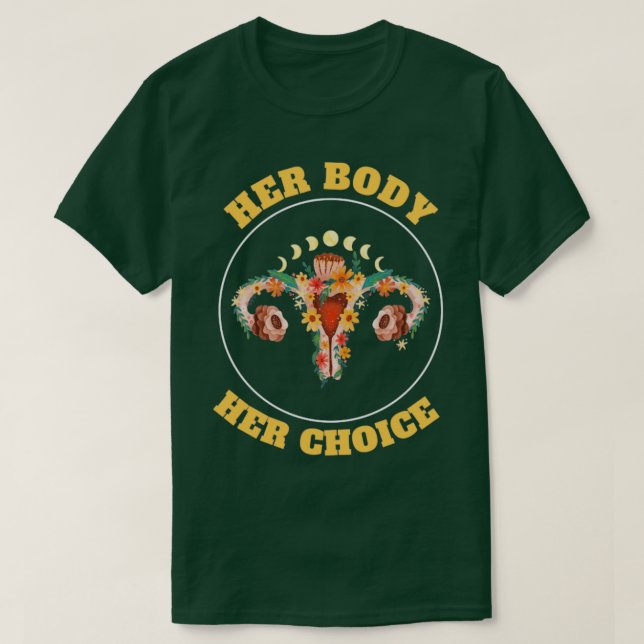 Hennes kropp hennes val t shirt (Design framsida)