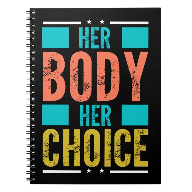 Hennes kropp Hennes valmöjlighet Manar:s support Anteckningsbok (Framsidan)