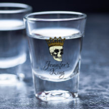 Hennes Kung Skull med Guld Krona