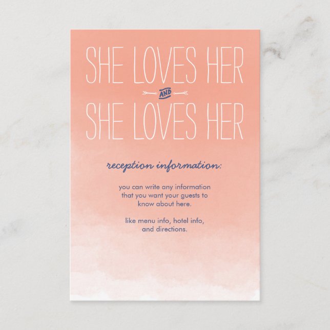 Hennes lesbiska bröllopsfest Kort (Framsida)