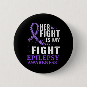 Hennes Lila för att uppmärksamma epilepsi Ribbon E Knapp