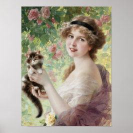 Hennes lilla kattunge av Emile Vernon Poster
