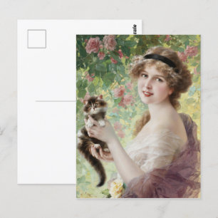 Hennes lille Kitten av Emile Vernon Vykort
