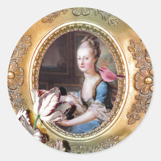 Hennes Majestät, drottning Marie Antoinette, Round Runt Klistermärke