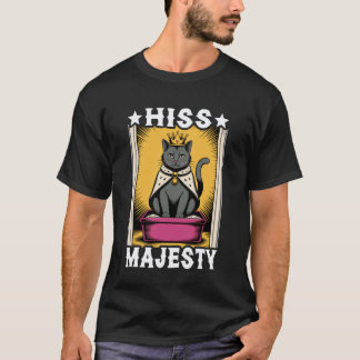 Hennes Majestät Rolig Katt Toalett Söt Katt T Shirt