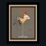 "Hennes Martini" Art Deco-utskrift 1920 Poster<br><div class="desc">"Her Martini", 1920 Art Deco, tryckt av Henry Clive</div>
