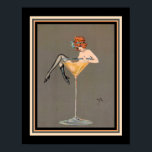 "Hennes Martini" Art Deco-utskrift 1920 Poster<br><div class="desc">"Her Martini",  1920 Art Deco,  tryckt av Henry Clive</div>