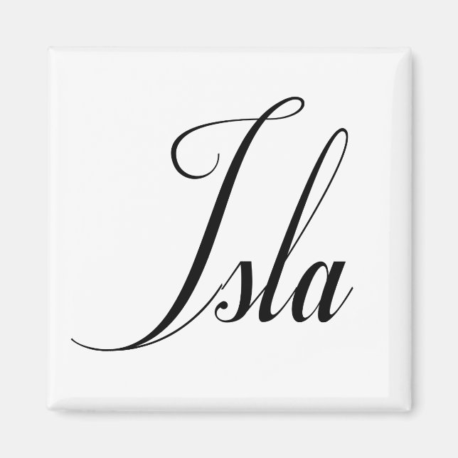 Hennes Namn är Isla Calligraphy Magnet (Framsidan)