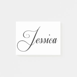 Hennes Namn är Jessica Calligraphy Post-it Block