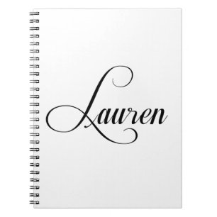 Hennes Namn är Lauren Calligraphy Anteckningsbok