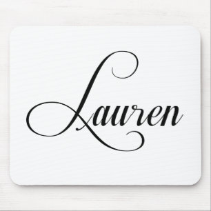 Hennes Namn är Lauren Calligraphy Musmatta