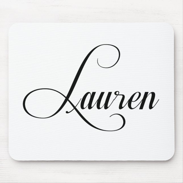 Hennes Namn är Lauren Calligraphy Musmatta (Framsidan)