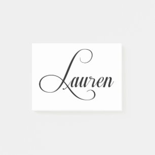 Hennes Namn är Lauren Calligraphy Post-it Block