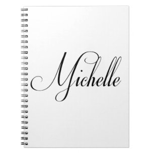 Hennes Namn är Michelle Calligraphy Anteckningsbok