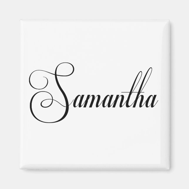 Hennes Namn är Samantha Calligraphy Magnet (Framsidan)