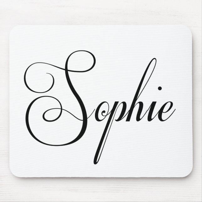Hennes Namn är Sophie Calligraphy Musmatta (Framsidan)