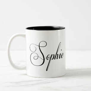 Hennes Namn är Sophie Calligraphy Två-Tonad Mugg