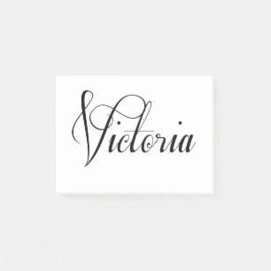Hennes Namn är Victoria Calligraphy Post-it Block